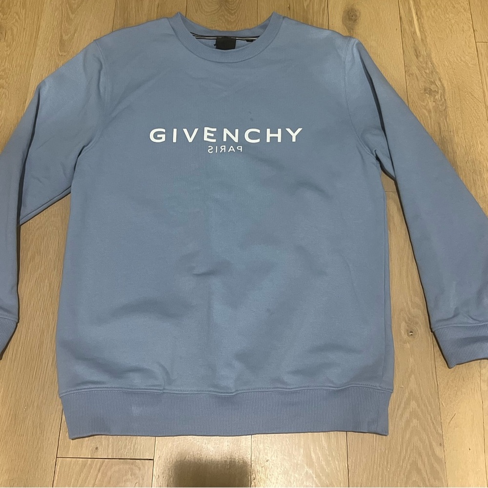 Givenchy youth size 12+ light blue sweatshirt. Perfect condition!